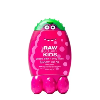 Kids Bubble Bath + Body Wash, Raspberry Oat Milk
