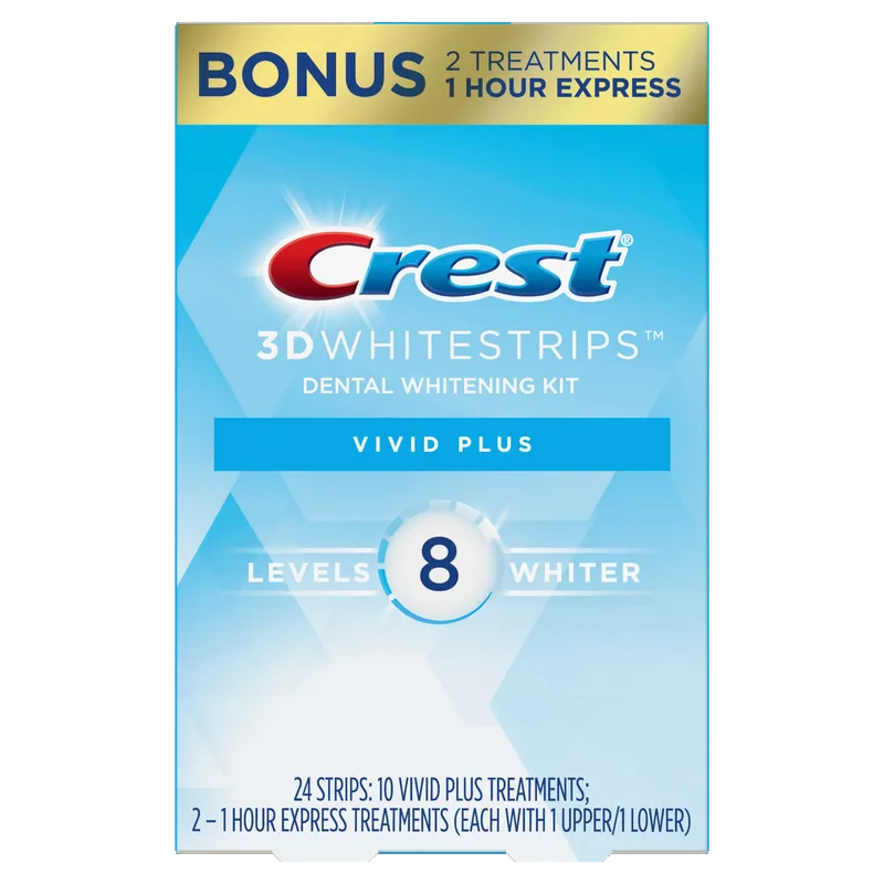 3D White Whitestrips Dental Whitening Kit, Vivid Plus