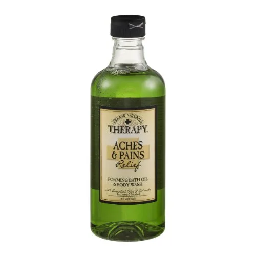 Village Naturals Therapy Aches Pains Muscle Relief Foaming Bath Oil & Body Wash
