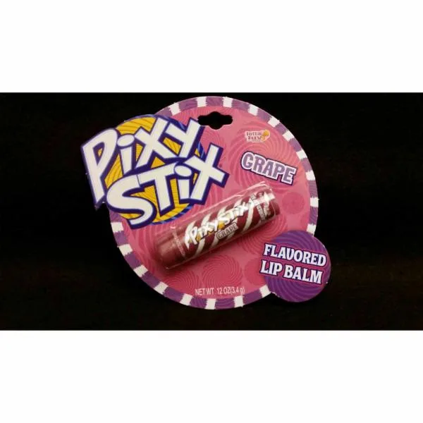 Pixy Stix Flavored Lip Balm, Grape (2019 formulation)