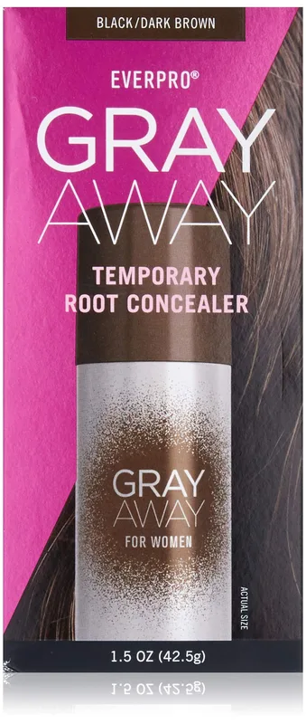 Gray Away for Women Temporary Root Concealer, Black/Dark Brown