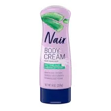 Body Cream Hair Remover, Soothing Aloe & Water Lily, Body Hair Removal Cream for Women