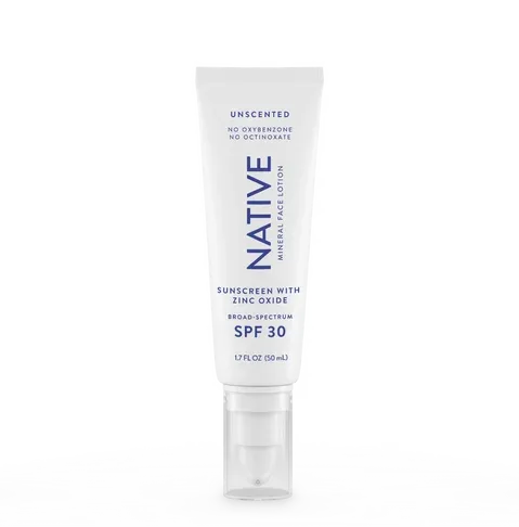 Mineral Face Sunscreen Lotion, Unscented, SPF 30