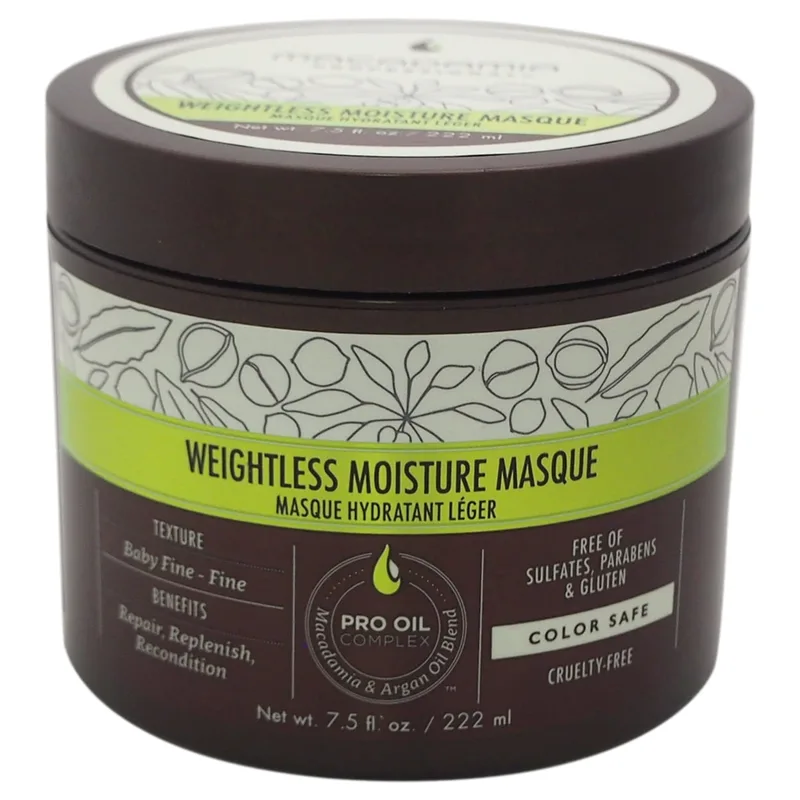 Professional Weightless Moisture Masque by Macadamia for Unisex - 7.5 oz Masque