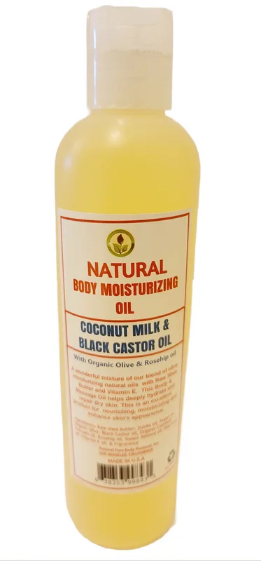 Body Moisturizing Oil, Coconut Milk & Black Castor Oil