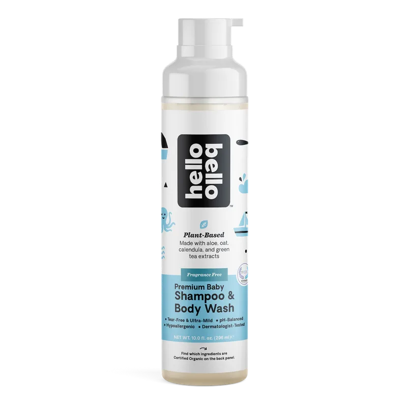 Premium Baby Shampoo & Body Wash, Fragrance Free