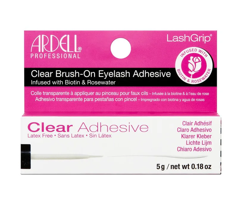 Professional Lashgrip Clear Brush on Eyelash Adhesive Infused With Biotin & Rosewater (2020 formulation)