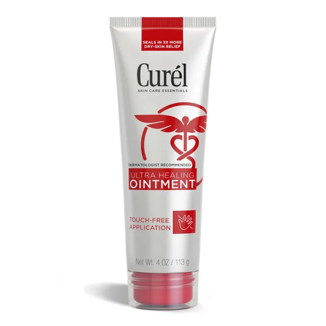 Curl Curel Ultra Healing Ointment with Touch Free Applicator, Body and Face Moisturizer