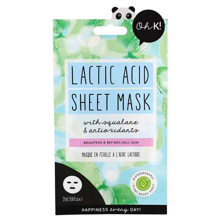 ! Lactic Acid Sheet Mask With Squalane & Antioxidants