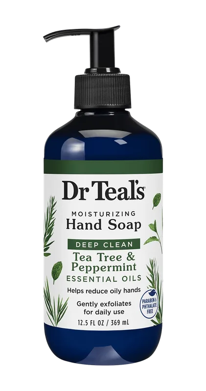 Moisturizing Hand Soap, Deep Clean with Tea Tree & Peppermint Essential Oils
