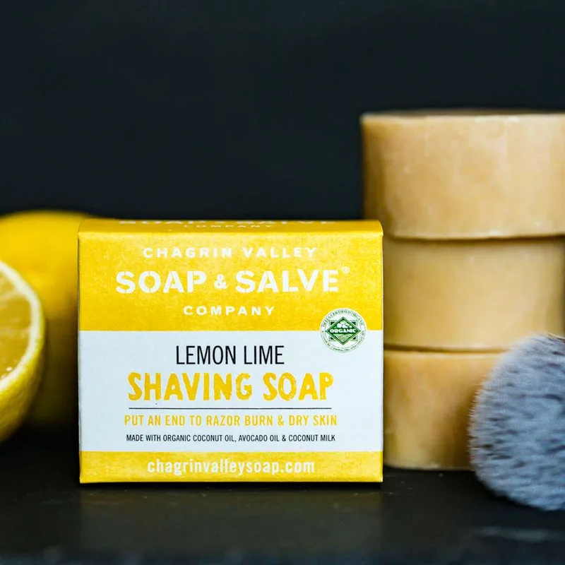 Chagrin Valley Soap and Salve Company Shaving Soap: Lemon Lime