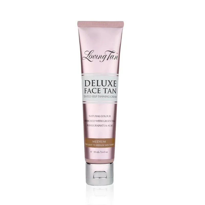 Deluxe Face Tan Tinted Self Tanning Cream, Medium