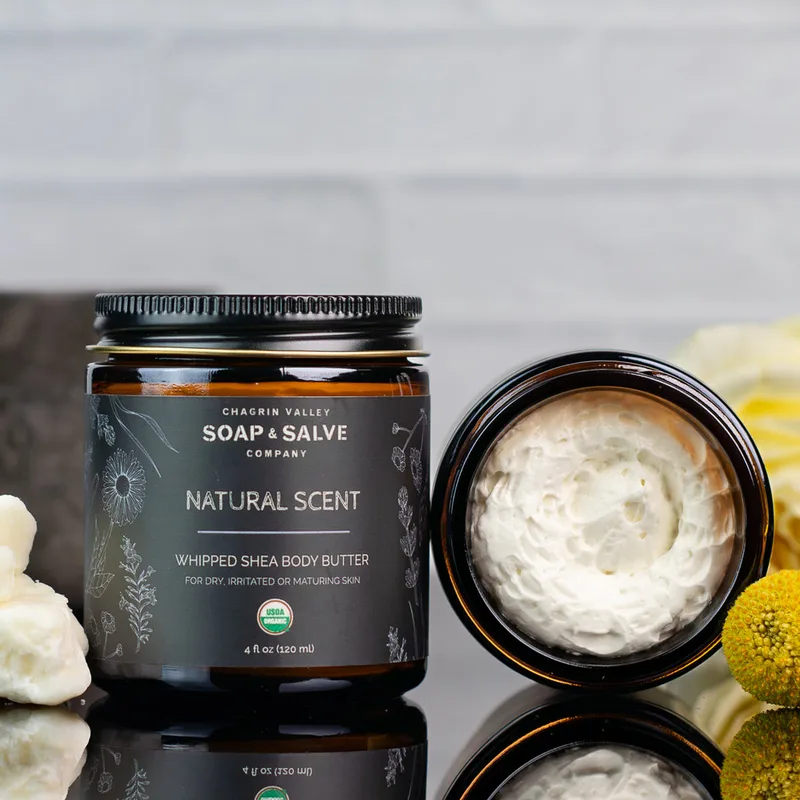 Chagrin Valley Soap and Salve Company Whipped SHEA Butter, Simply Natural Scent