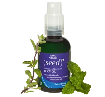 ) Grape Seed Enriched Body Oil, Decongesting Blend