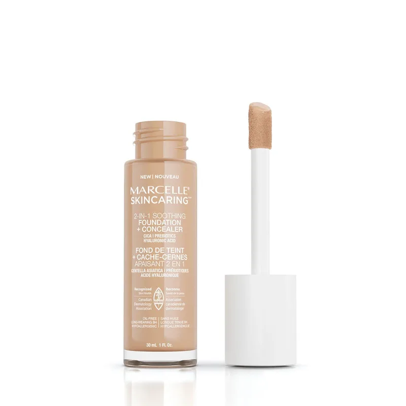 Skincaring 2-in-1 Soothing Foundation + Concealer, Classic Ivory
