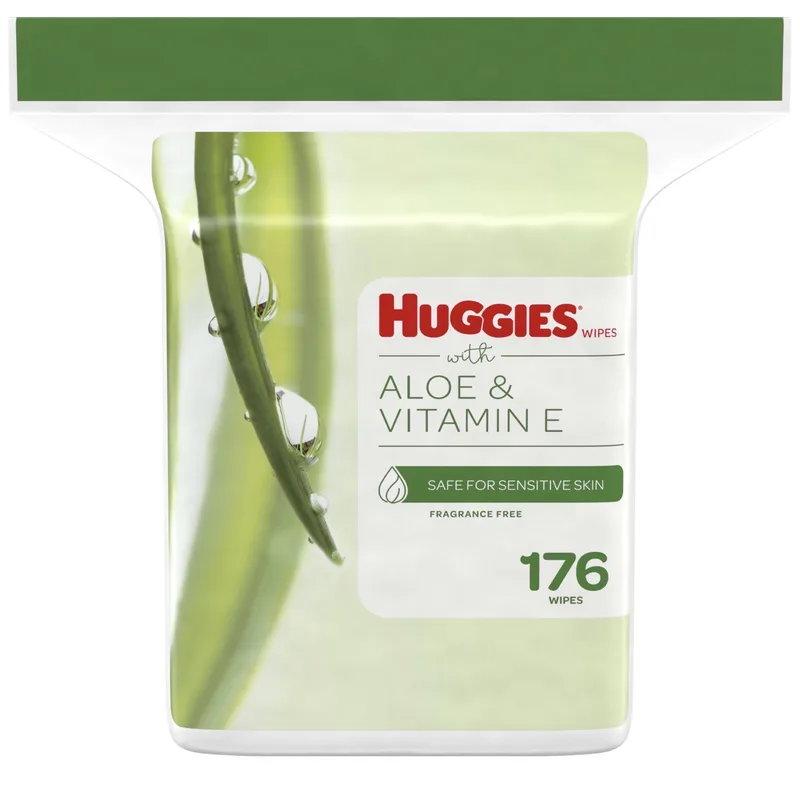 Wipes with Aloe & Vitamin E, Unscented,