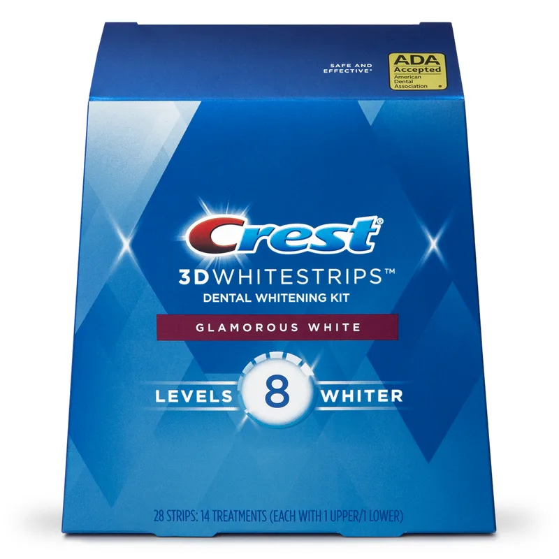 3D Whitestrips Dental Whitening Kit, Glamorous White