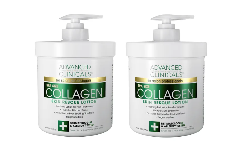 Collagen Skin Rescue Lotion. Hydrating Body Cream for Hands, Face
