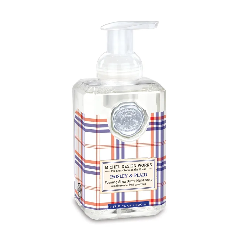 Foaming Shea Butter Hand Soap, Paisley & Plaid