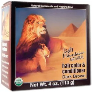 Light Mountain Natural Hair Color & Conditioner, Dark Brown (2018 formulation)