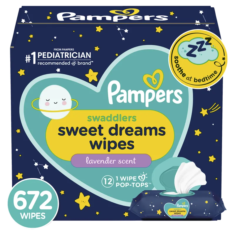 Swaddlers Sweet Dreams Wipes, Lavender