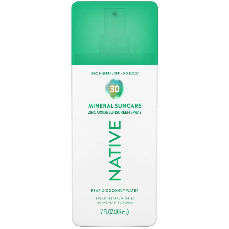 Mineral Suncare Sunscreen Spray, Pear & Coconut Water, SPF 30