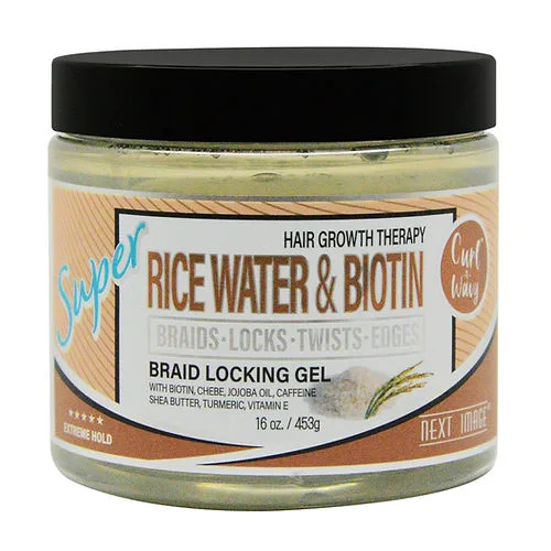 Braid Locking Gel Super Hold, Rice Water