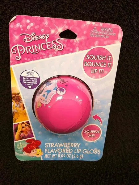 Princess Strawberry Flavored Lip Gloss, Strawberry (2020 formulation)