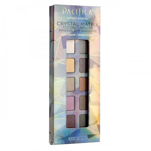 Natural Minerals Crystal Matrix Coconut Infused Mineral Eye Shadow Palette (Ice, Comet, Meteor, Prism, Stolen Stars, Faceted, Mars, Spaced Out, Reflector, Affected) (2019 formulation)