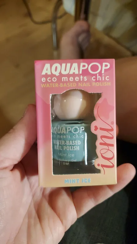 AQUAPOP Water-Based Nail Polish, Mint Ice