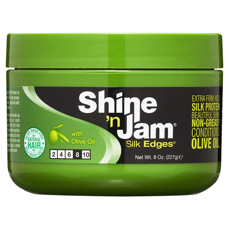 Shine-n-Jam Edges, Hair Styling Gel, 8 oz., Moisturizing, Unisex