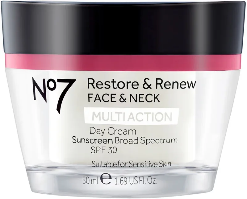 Face & Neck Multi Action Sunscreen Day Cream, SPF 30