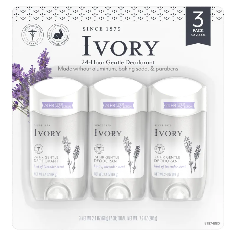 24 Hour Gentle Deodorant, Hint of Lavender