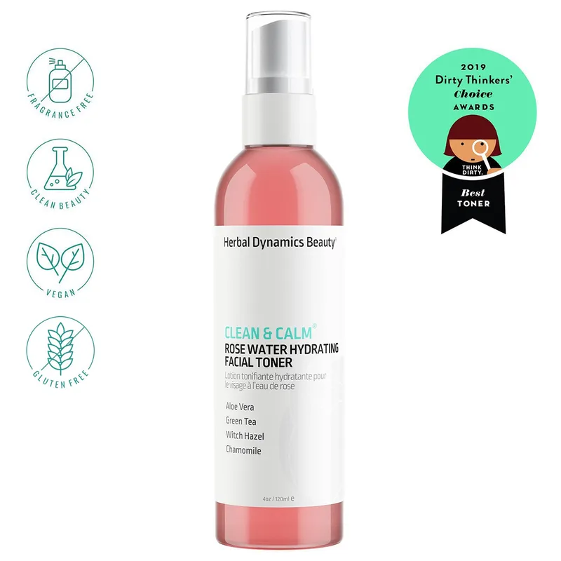 Beauty Clean & Calm Rose Water Hydrating Facial Toner