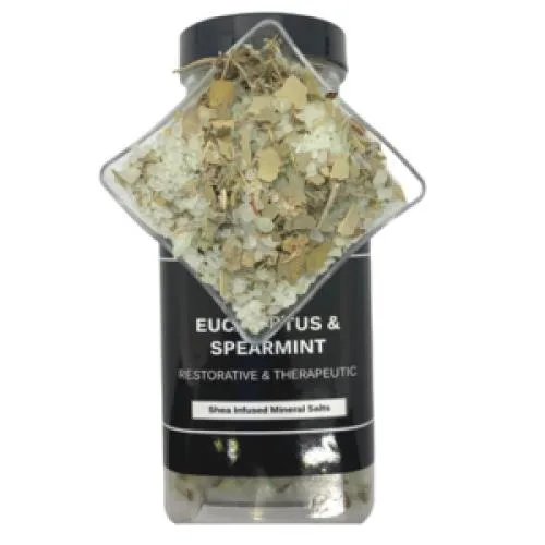 Shea Infused Mineral Salts, Eucalyptus & Spearmint (2020 formulation)