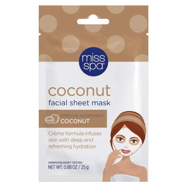 Facial Sheet Mask, Coconut (2018 formulation)