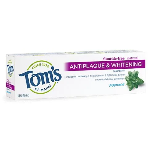 Antiplaque & Whitening Toothpaste, Peppermint (2019 formulation)
