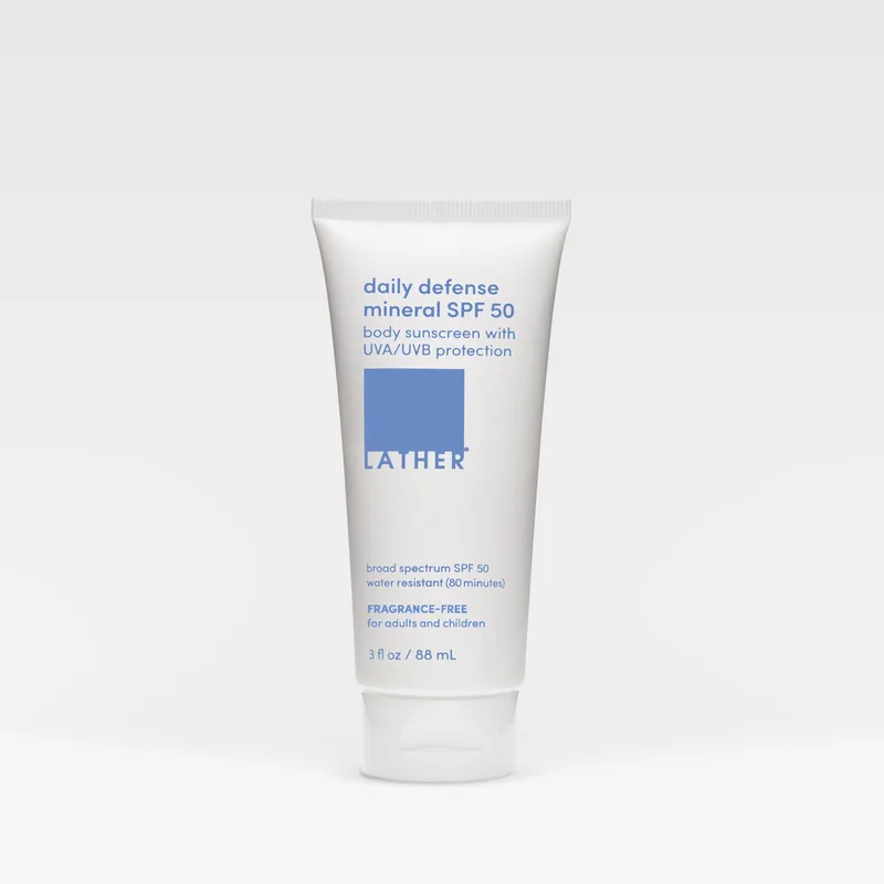 Daily Defense Mineral Body Sunscreen, Fragrance Free, SPF 50