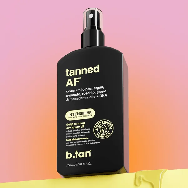 Tanned AF Tanning Oil, Deep Tanning Dry Spray Oil