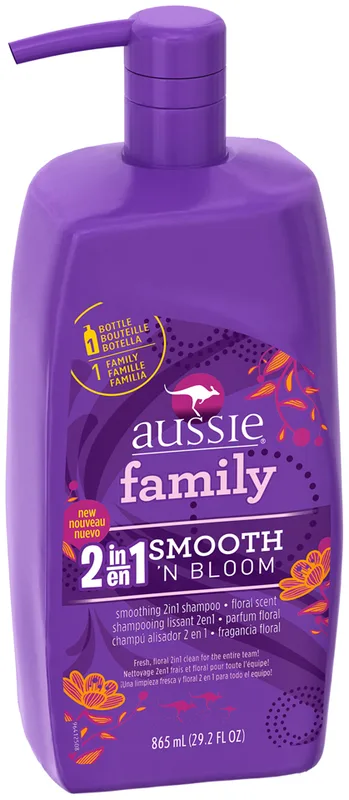Family Smoothing 2 in 1 Shampoo, Smooth 'N Bloom Floral Scent (2019 formulation)