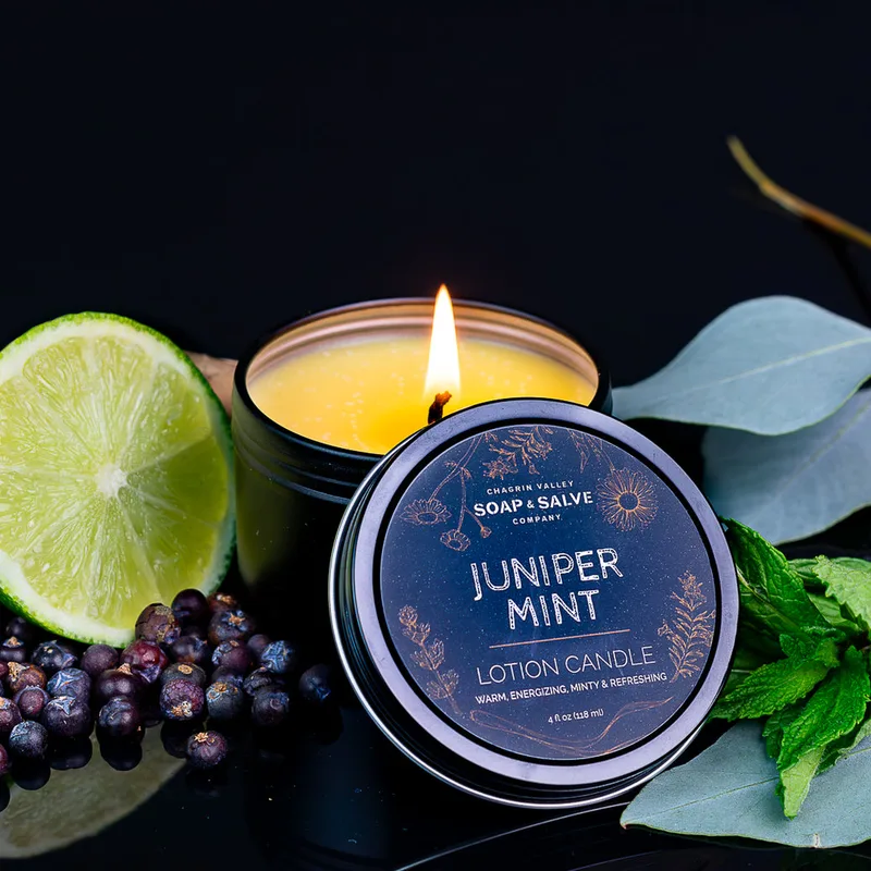 Chagrin Valley Soap and Salve Company Body & Massage Candle: Juniper Mint