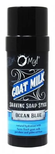 ! Goat Milk Shaving Soap Stick, Ocean Blue (2018 formulation)
