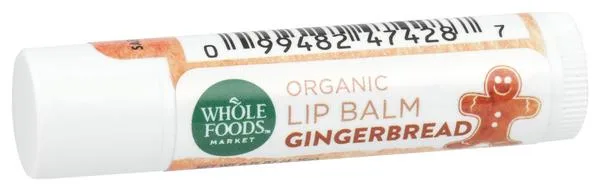 Organic Lip Balm, Gingerbread (2020 formulation)