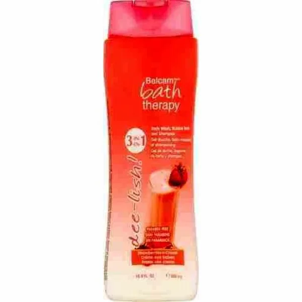 Dee Lish! 3 in 1 Body Wash, Bubble Bath and Shampoo, Strawberries N Cream (2019 formulation)