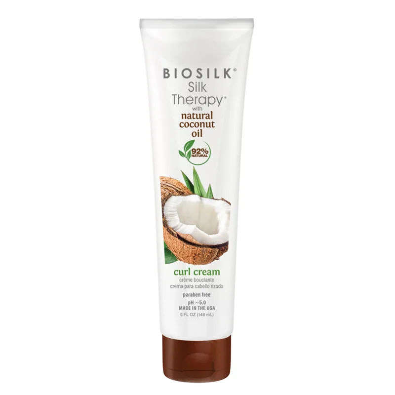Silk Therapy with Natural Coconut Oil Curl Cream