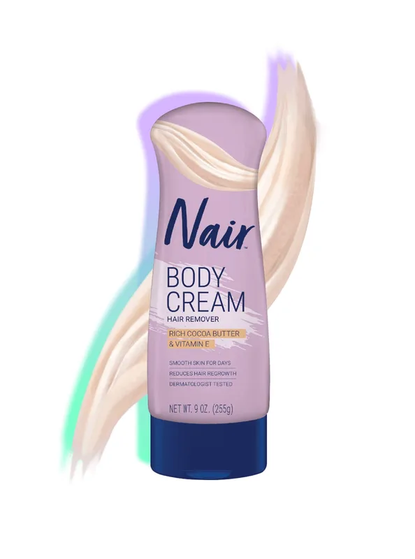 Body Cream Hair Remover, Cocoa Butter and Vitamin E, Body Hair Removal Cream for Women