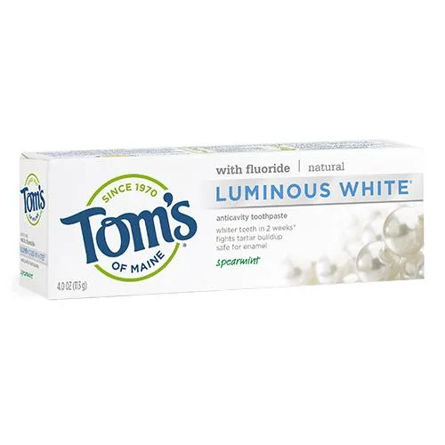 Luminous White Toothpaste With Fluoride, Spearmint (2019 formulation)