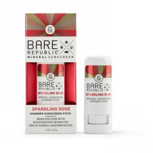 Mineral Sunscreen Stick, Sparkling Rose, SPF 50