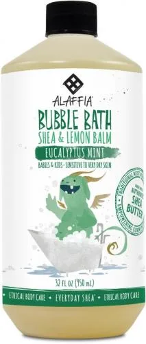 Shea & Lemon Balm Bubble Bath, Eucalyptus Mint (2019 formulation)