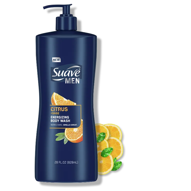Men Energizing Body Wash, Citrus +Sage